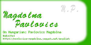 magdolna pavlovics business card